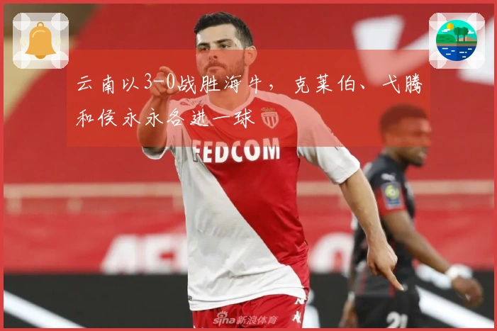 云南以3-0战胜海牛，克莱伯、弋腾和侯永永各进一球